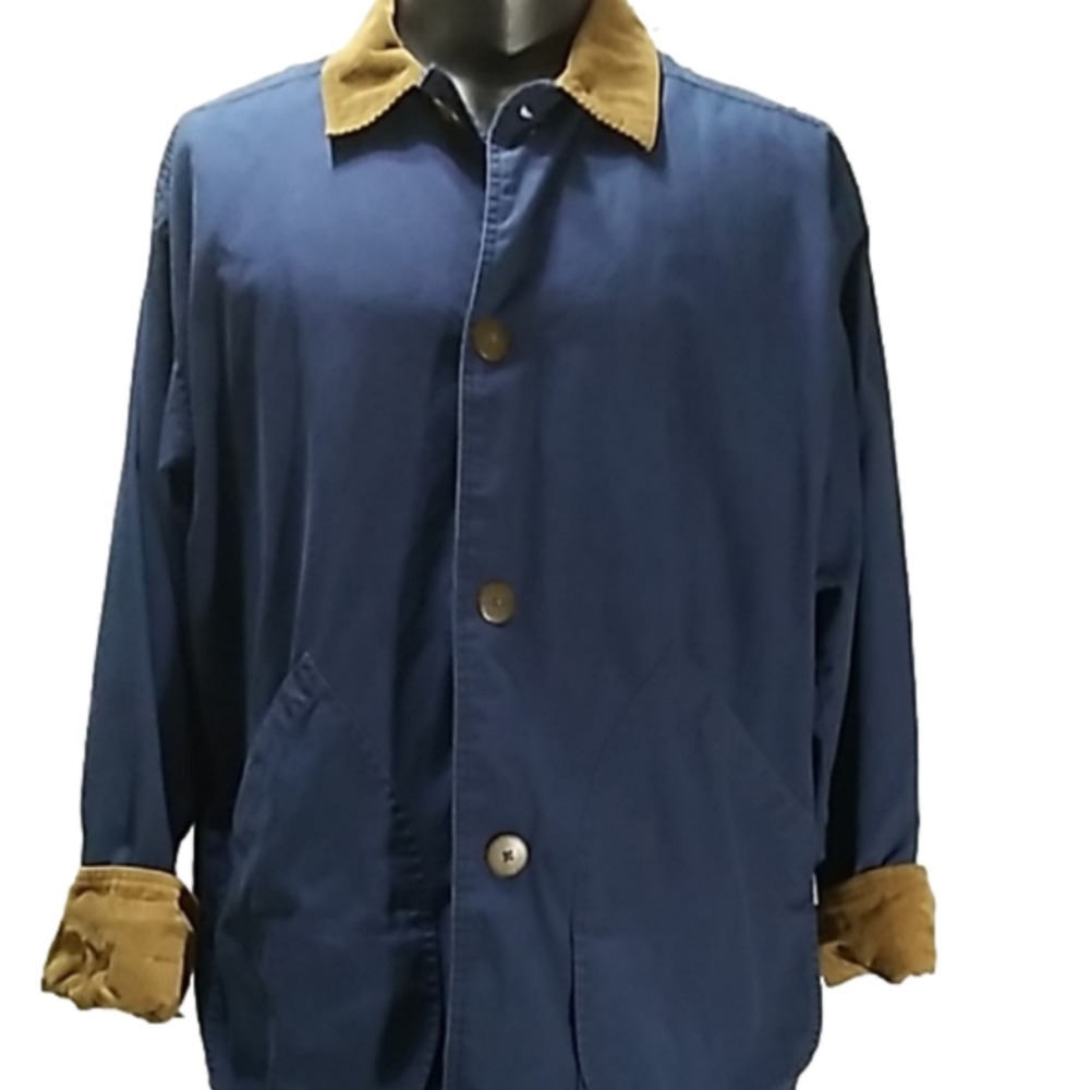 J.Crew Men's Button Front Jacket Blue Sz M